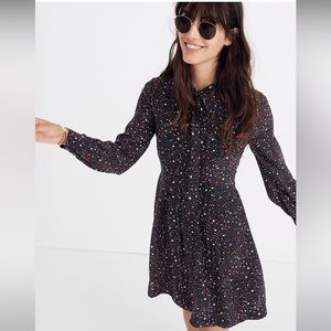 Madewell Silk Necktie Star Dress